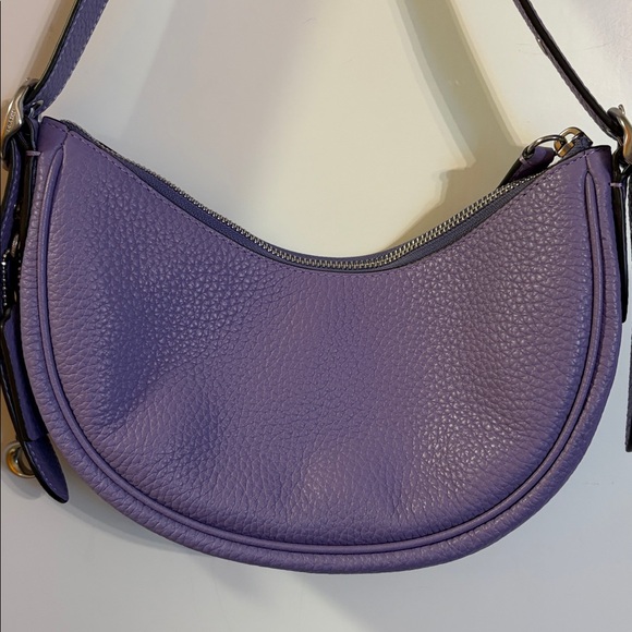 Coach Luna Shoulder Bag in Soft Purple Pebbled Leather - Picture 2 of 9